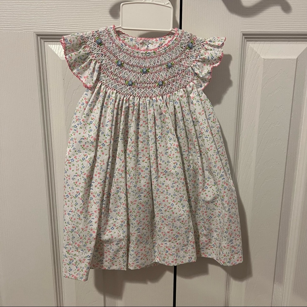 Petit Ami smocked dress 9mo
